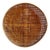Vintage Bamboo Woven Round Basket Tray XL For Sale