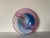 Pink 1980"s Vintage Italian Murano Pink & Blue Swirl Art Glass Centerpiece Bowl For Sale - Image 8 of 12