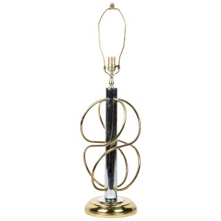 Mid-Century Modern Sculptural Atom Mixed Metal Lamp For Sale