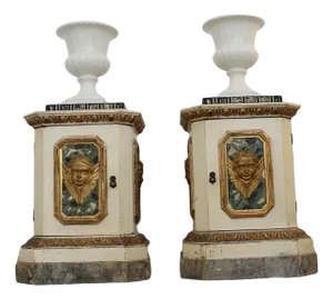 Italian Capan Blessed Bean Vases, 900, Set of 2