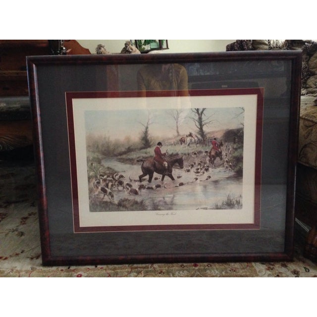2000 - 2009 Print of Crossing the Ford by George Wright Framed/Signed For Sale - Image 5 of 5