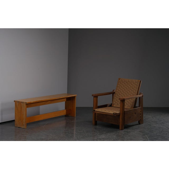 French Modernist Bench, 1960s For Sale - Image 4 of 15