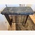 Vintage Metal Radiator Cover Console Table Black Real Marble Entryway Stand For Sale In New York - Image 6 of 9