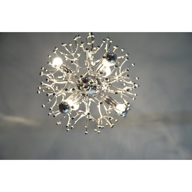 Mid-Century Modern Sputnik Ceiling Light in Chrome by Angelo Gaetano Sciolari, 1970s For Sale - Image 3 of 7