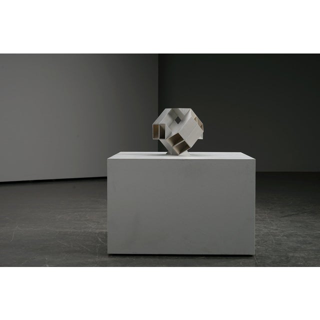 Margot Zanstra, Geometric Abstract Sculpture, 1970s, Steel For Sale - Image 13 of 15
