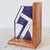 Blue Pair of Vintage Wood and Stained Glass Bookends For Sale - Image 8 of 10