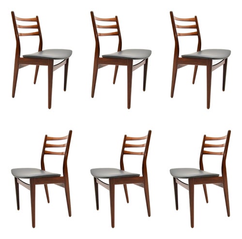 Vintage Danish Dining Chairs, 1960, Set of 6