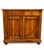 Antique low wooden sideboard with an elegant red veined marble top. Two drawers, two lower doors. Dimensions: Height 79...