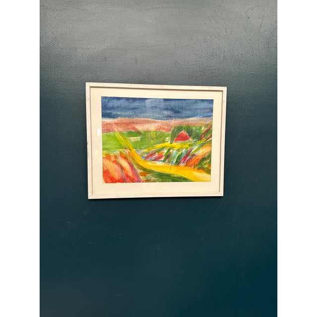 Lars Bertle, Mot Berget, 1987, Watercolor on Lithograph, Framed For Sale - Image 10 of 13