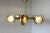 Italian Art Deco Murano Glass & Brass Ceiling Lamp For Sale - Image 9 of 17