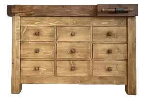 Antique Workbench with Drawers