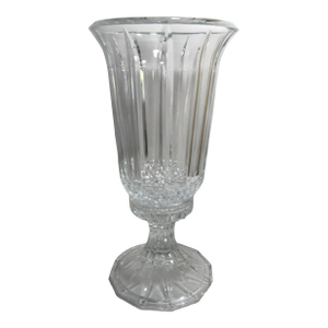 Vintage Heavy Crystal Glass Hurricane Candle Lamp
