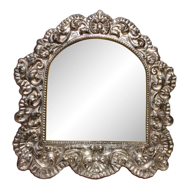 Italian Sterling Silver Dome Photo Frame Late 20th For Sale