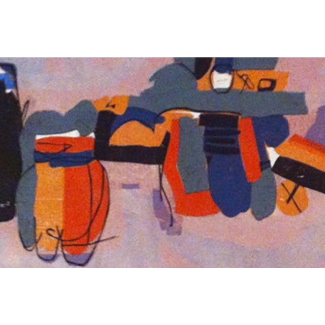 Mid-Century Modern "Big Red" Color Woodcut by Clay Walker For Sale - Image 3 of 4