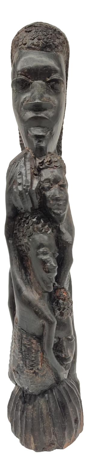 Modernist Hand-Carved Ujamaa Sculpture in Ebony Makonde, 20th Century