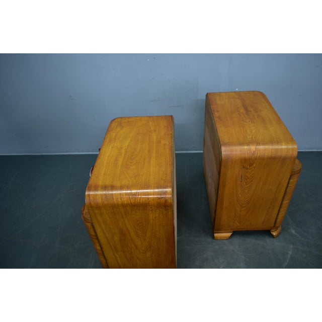 Vintage Art Deco Bedside Tables, Czechoslovakia, 1939s, Set of 2 For Sale - Image 12 of 18