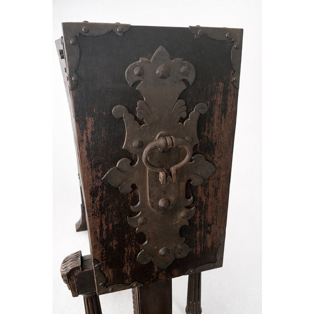 Antique European Oak & Iron Cabinet / Armoire, 18th-Century Style For Sale - Image 6 of 6