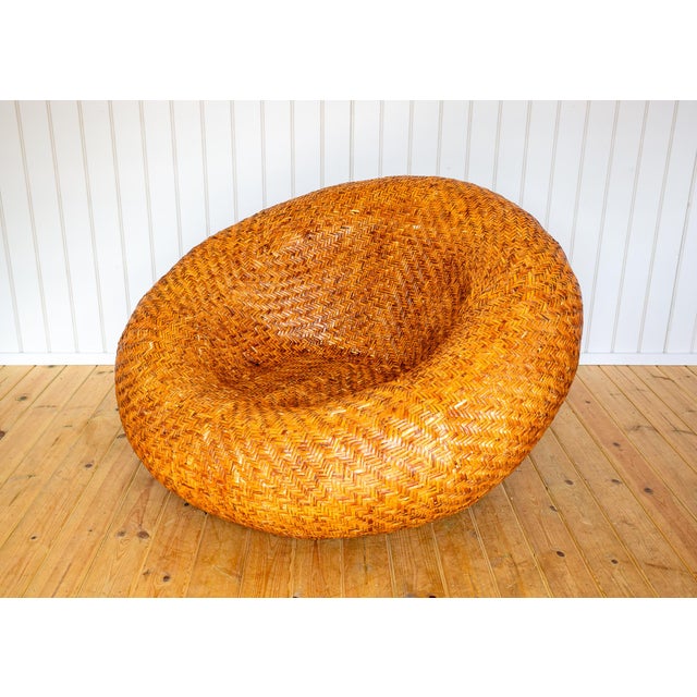 Sculptural French Mushroom Lounge Chairs in Rattan, 1970s, Set of 2 For Sale - Image 11 of 18