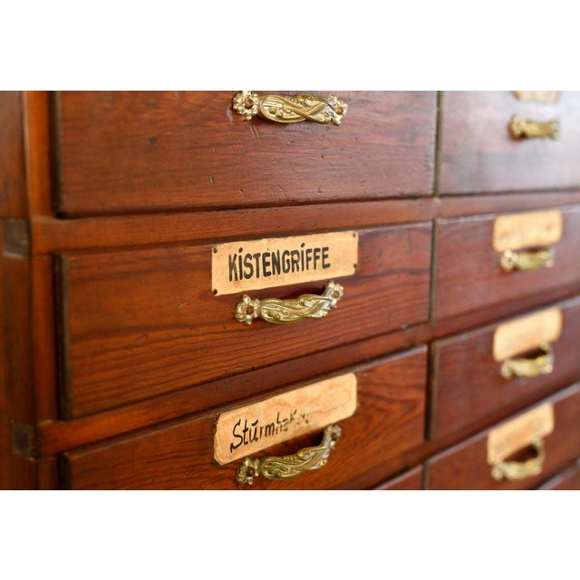 Art Nouveau Ironmongers Drawers, 1890s For Sale - Image 14 of 15