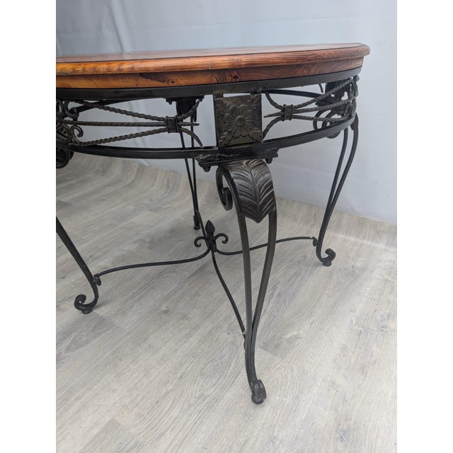 Table in Forged Metal and Wood For Sale - Image 6 of 8