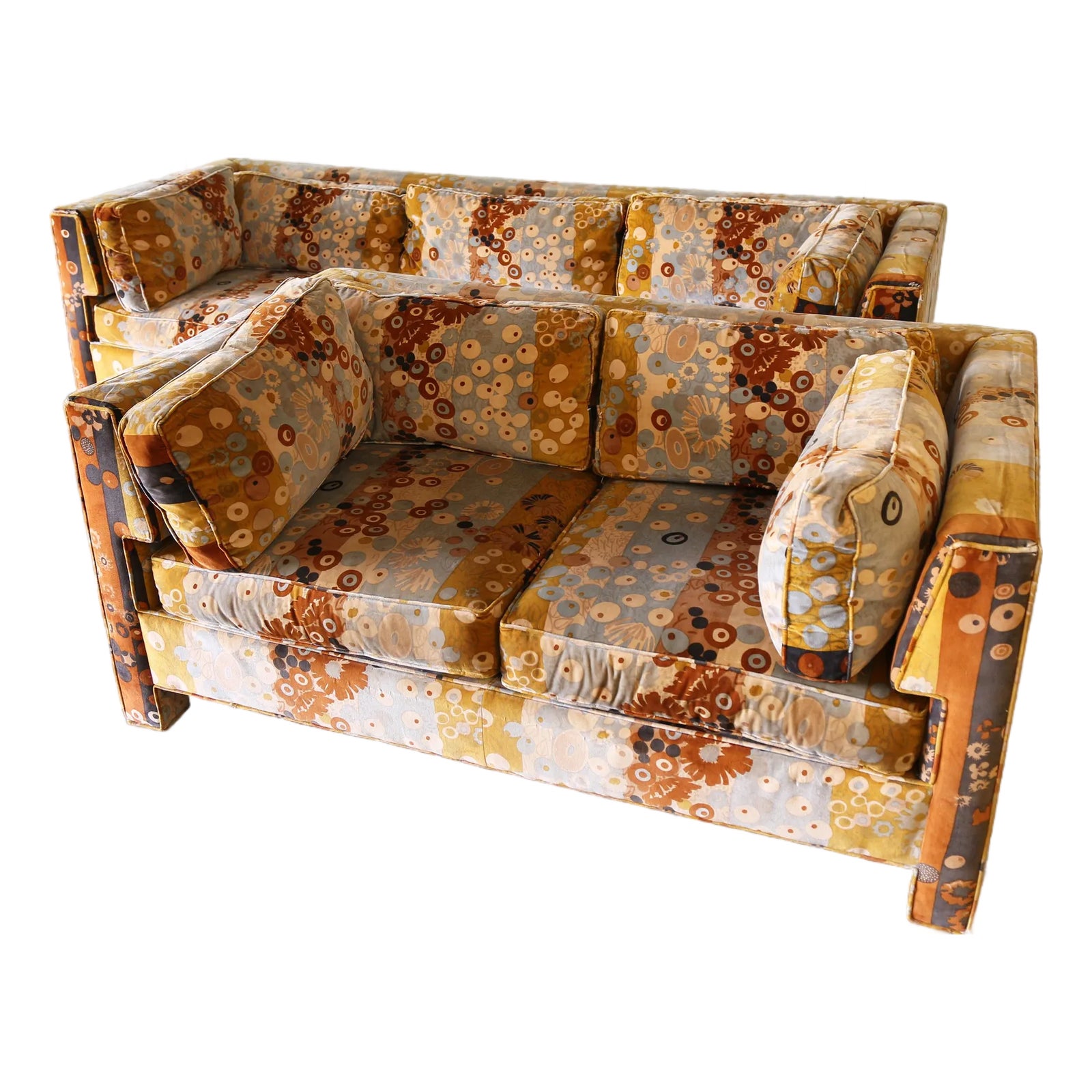 1960s Milo Baughman for Thayer Coggin Sofa and Loveseat Jack Lenor