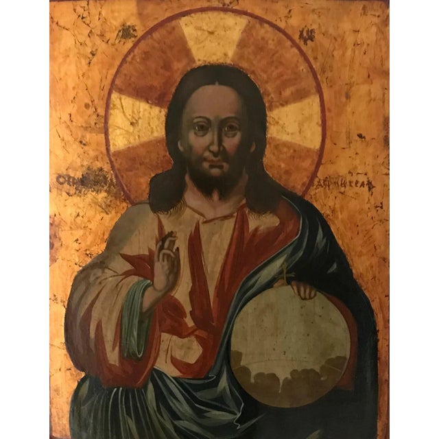 Christ the Savior of the World Icon For Sale - Image 7 of 7
