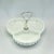Mid-Century Modern Vintage Fenton Milk Glass Hobnail Tricorn Divided Dish (3-Part) With Metal Handle 7-Inch For Sale - Image 3 of 13