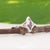 2020s Bold Kite-Shaped Pink Sapphire Ring With Diamond Accents in Solid 14k Gold For Sale - Image 5 of 8