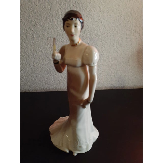 1980s 1980s Franklin Mint Porcelain Handpainted Figurine, "Charlotte the Quadrille" For Sale - Image 5 of 6