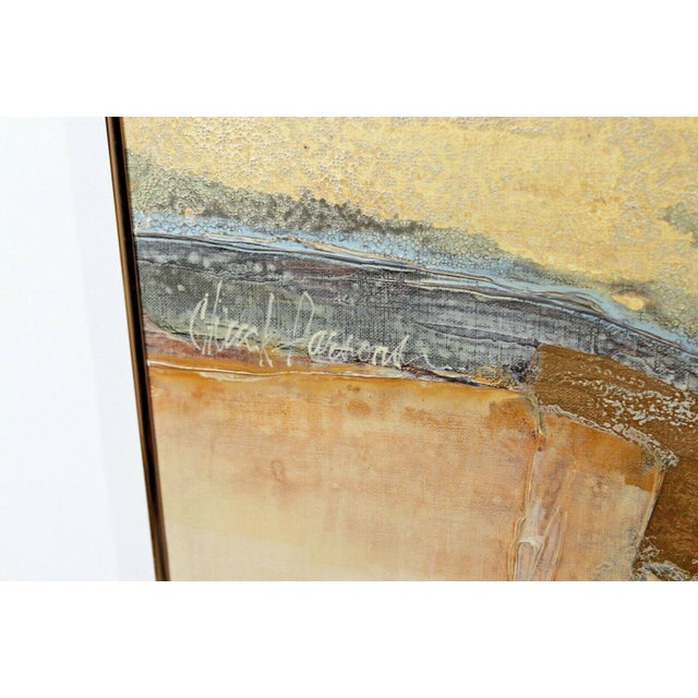 Acrylic Mid Century Modern Framed Abstract Acrylic Oil Canvas Painting by Chuck Parsons For Sale - Image 7 of 8