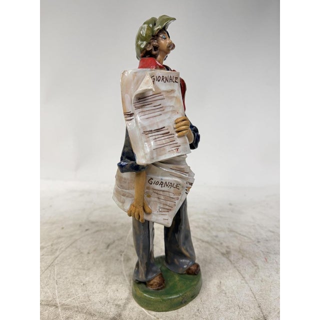 Brown Hand-Painted Porcelain Figurine, Italy, 1940s For Sale - Image 8 of 9