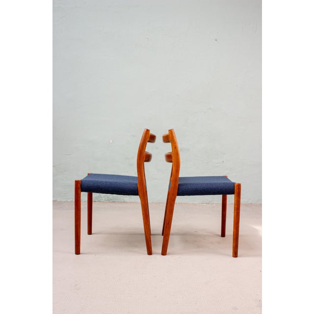 Wood Danish Model No. 84 Chairs in Teak by Niels Otto Möller, 1960s, Set of 2 For Sale - Image 7 of 18
