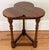 1970s Midcentury English Oak Clover Cricket Table For Sale - Image 5 of 9