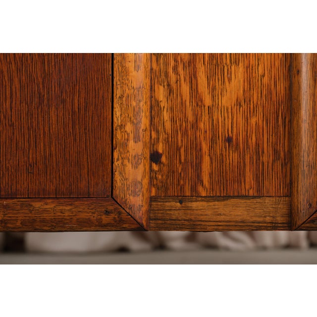 Vintage Art Deco Carved Oak Buffet Sideboard For Sale In Chicago - Image 6 of 18
