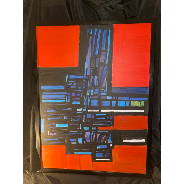 1990s Original Abstract Oil Painting Walter Taft Bradshaw For Sale - Image 10 of 12