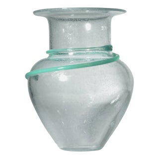 Mint-Green Bubbles Art Glass Athena Vase by Monica Backström for Kosta Boda, 1989 For Sale