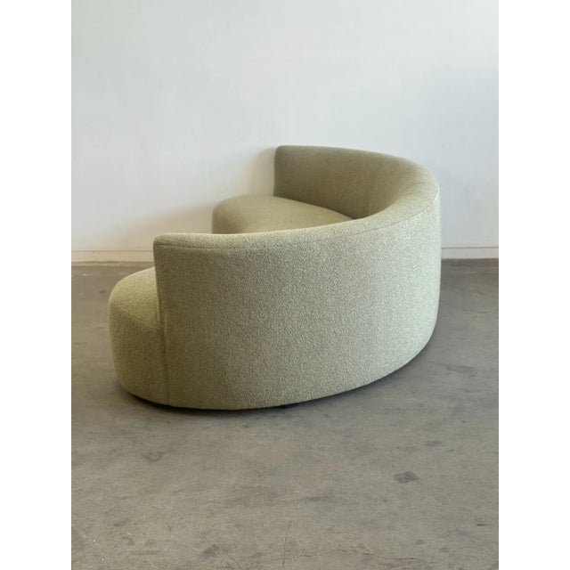 Contemporary Vintage Custom Curved Sofa For Sale - Image 3 of 7