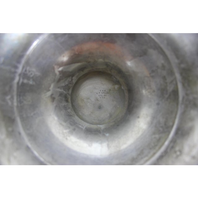 Early 20th Century Wine Cooler, Patina, Indoor Planter, Kitchen Crock, Spoon Holder Made Usa Silverplate For Sale - Image 12 of 12