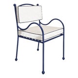 Panarea Armchair in Blue and White Upholstery by Ceraudo, 2010s For Sale