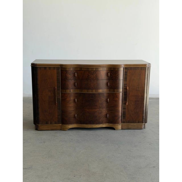 Art Deco Vintage Art Deco Wavy Sideboard For Sale - Image 3 of 18