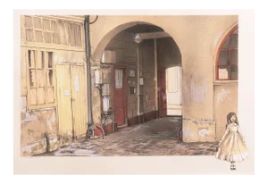 'Courtyard Interior, Paris' by Denis Paul Noyer, Lyon Ecole Des Beaux Arts, Paris