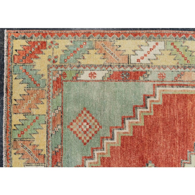 Early 21st Century Turkish Vintage Rug 3'9" x 7'1" #21128 For Sale - Image 5 of 8