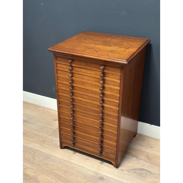 Antique chest of drawers for collections. The cabinet has 15 drawers, with each drawer containing 81 compartments. 1215...