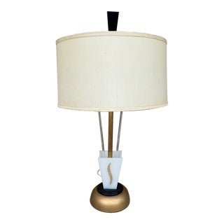 Moss Table Lamp With Original Shade For Sale