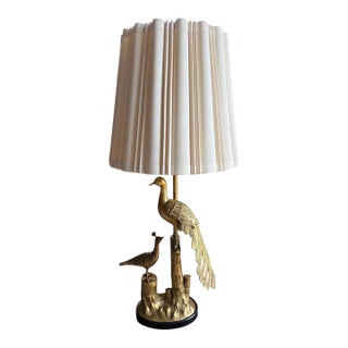 Marbro Brass Peacock Table Lamp, 1950 For Sale