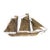 Large Metal Vintage Ship Flat Sculpture For Sale