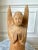Vintage Handcarved Cubist Folk Art Wooden Angel Sculpture For Sale - Image 12 of 13