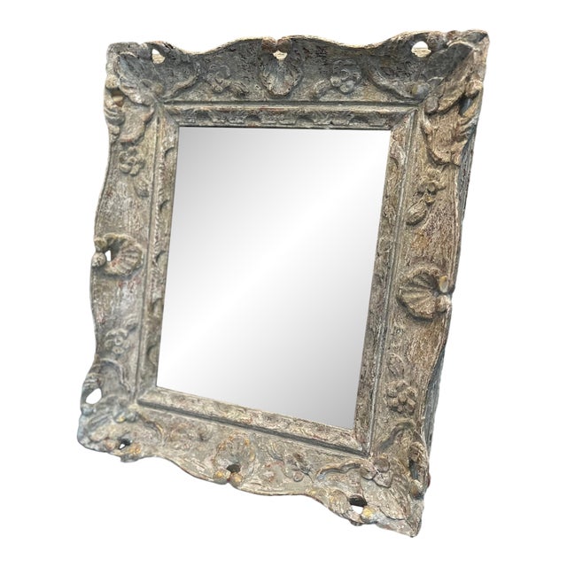 French 19th C Carved Pine Frame With New Mirror, For Sale