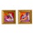 "When Love Gets Messy" Pair of Framed Paintings by Jessalin Beutler For Sale