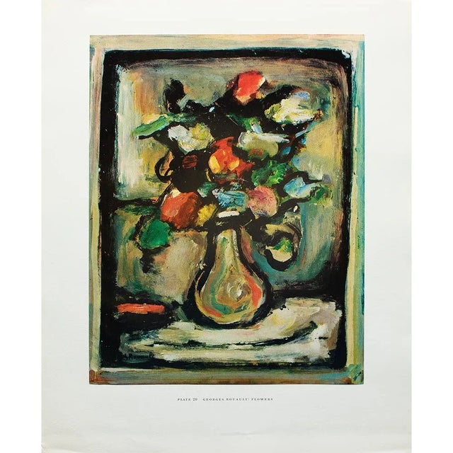Paper 1950s After Georges Rouault "Flowers", First Edition Swiss Full-Color Print For Sale - Image 7 of 9